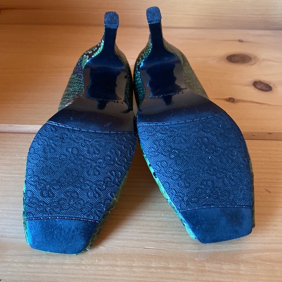 J. Renee Green reptile open toe pump shoes - Picture 6 of 6